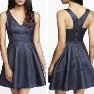 Fit & flare mettalic dress